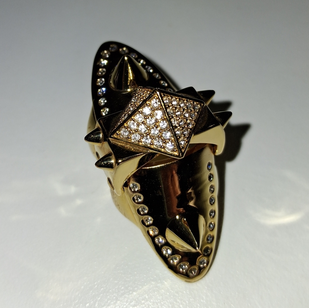 CC SKYE SPIKE GOLD PLATED RING - Picture 3 of 9